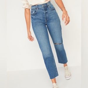 Old Navy Sky-Hi Straight Extra High-Waisted Button Fly Jeans - Size 18 NWOT